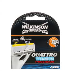 Wilkinson Sword Quattro Titanium Precision лезвия (сменные кассеты) 4 шт.