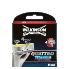 Wilkinson Sword Quattro Titanium Precision лезвия (сменные кассеты) 8 шт. 