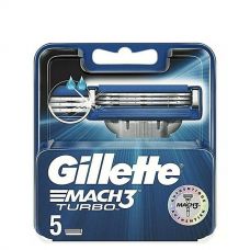 Сменные кассеты (лезвия) Gillette Mach3 Turbo New (5 шт.) ЕС