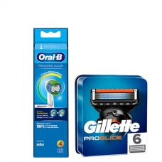 Набор насадок Oral-B (EB20RB-4 шт) и кассет Gillette (Proglide NEW-6 шт) ЕС