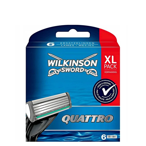 Wilkinson Sword Quattro Plus Pack лезвия (сменные кассеты) 6 шт
