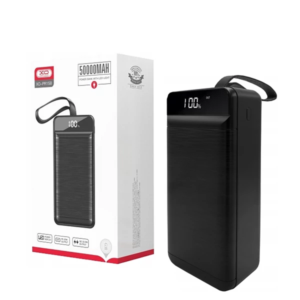 Повербанк (Power Bank) XO 22.5W 50000mAh PR158 Black ЕС