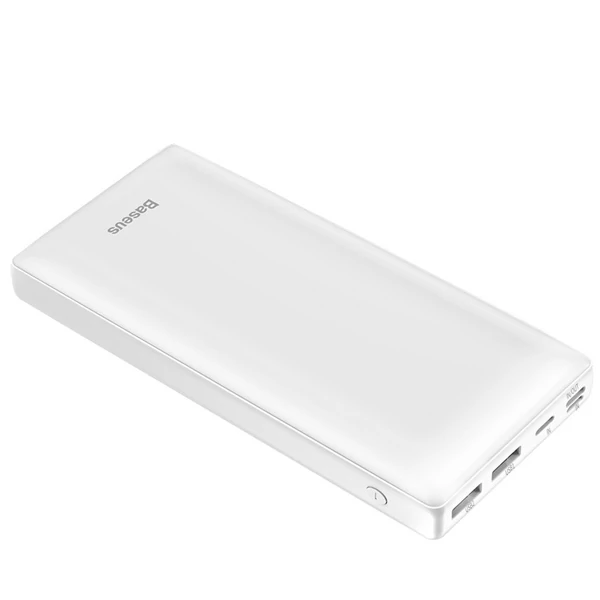 Повербанк (Power Bank) Baseus 15W 30000mAh PPJAN-C02 White + USB-C Type-C и адаптер ЕС