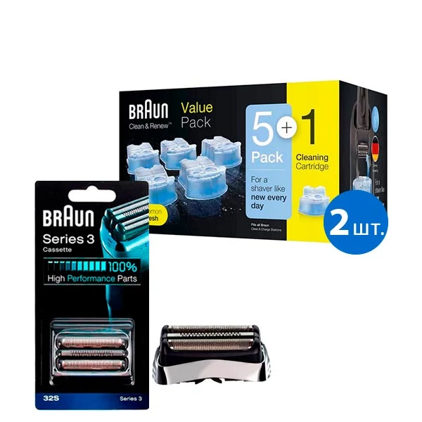 Braun 32s + CCR6х2 для бритвы набор ЕС