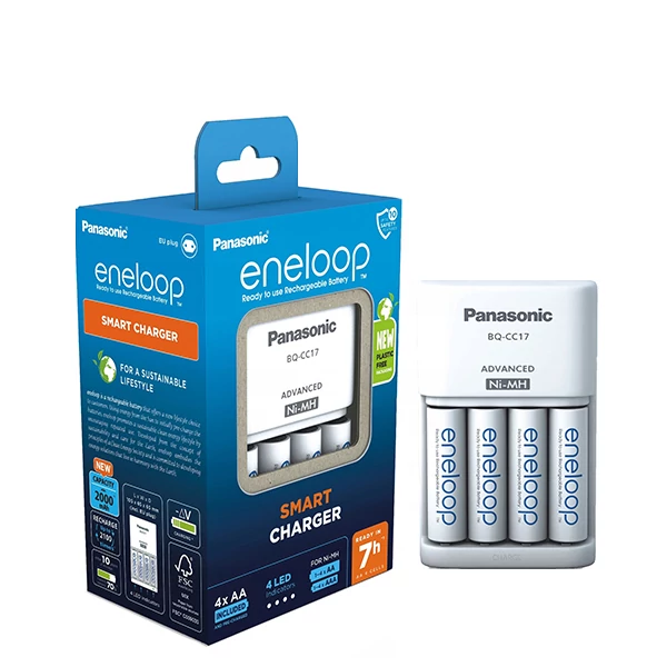 Зарядное устройство Panasonic BQ-CC17 Eneloop Advanced + Аккумулятор Eneloop K-KJ17MCD40E AA 2000 mAh (4 шт.) ЕС