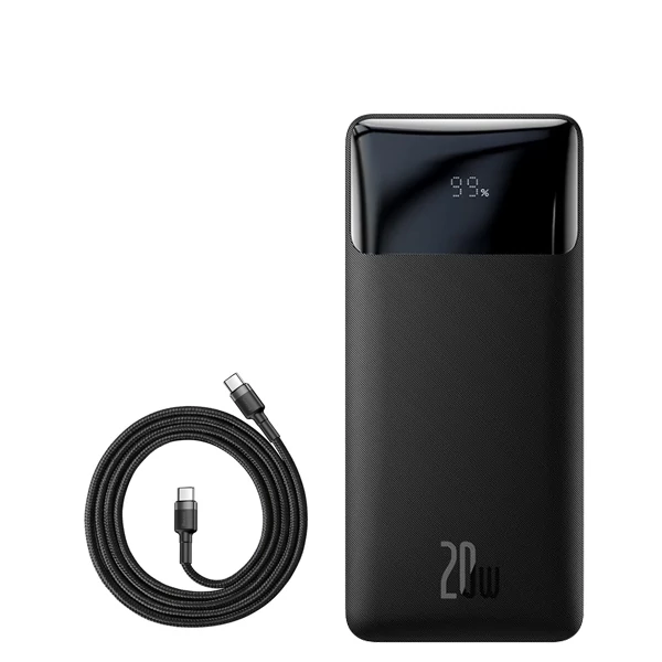 Повербанк (Power Bank) Baseus 20W 10000mAh PPDML-L01 Black + кабель USB-C Type-C ЕС