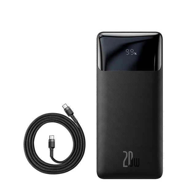 Повербанк (Power Bank) Baseus 20W 20000mAh PPDML-M01 Black + кабель USB-C Type-C ЕС