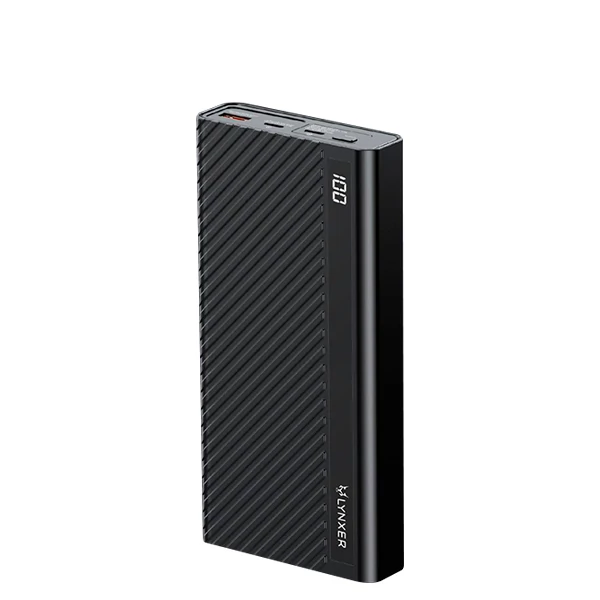 Повербанк (Power Bank) Lynxer 65W 22500mAh Black с поддержкой зарядки ноутбука ЕС