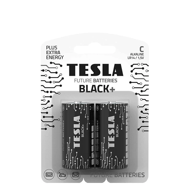 Батарейки Tesla BLACK+ C (LR14) 1.5V (2 шт.)