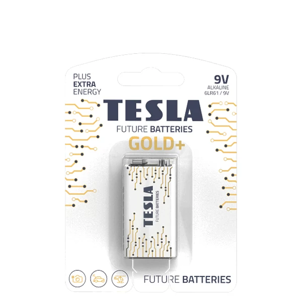 Батарейки Tesla GOLD+ 9V (6LR61) 9V (1 шт.)