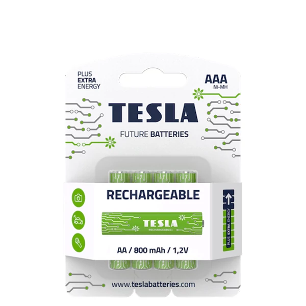 Аккумуляторы Tesla RECHARGEABLE+ AAA (HR03) 1,2/ 800 mAh (4 шт.)