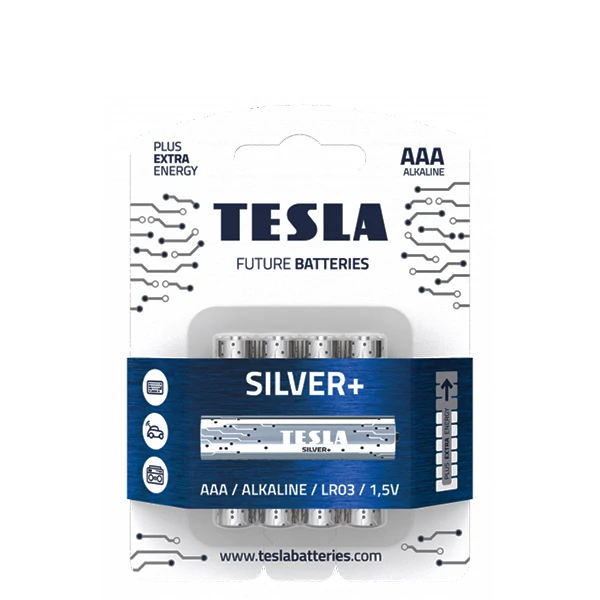 Батарейки Tesla SILVER+ AAA (LR03) 1.5V (4 шт.)