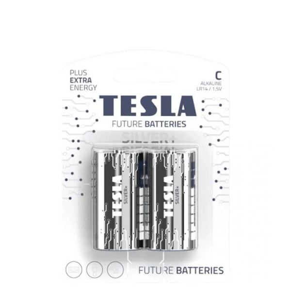 Батарейки Tesla Silver C (LR14) 1.5V (2 шт.)