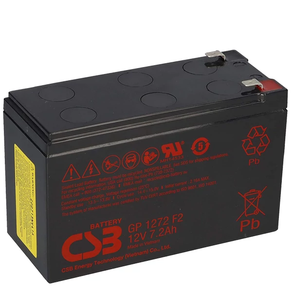 Аккумулятор CSB GP1272F2 12V 7.2Ah ЕС