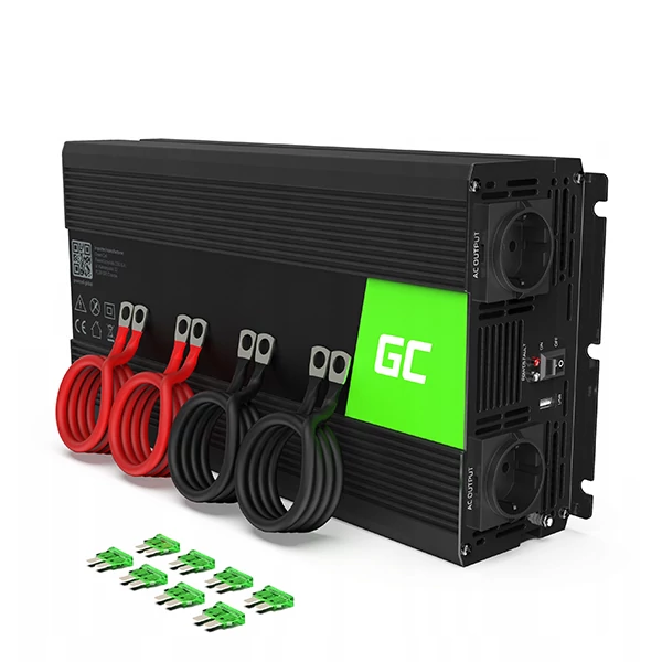 Green Cell DC-AC (12V/230V 3000/6000W) Преобразователь (Чистая синусоида) INV15 ЕС