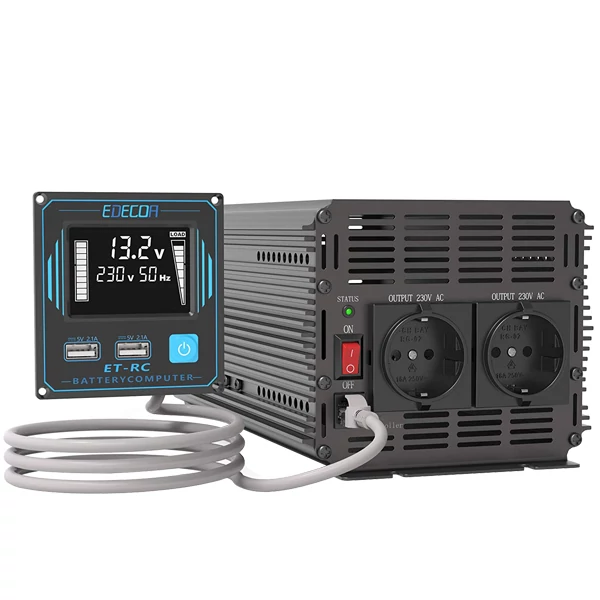 Edecoa DC-AC (12V/230V 2000/4000W) Инвертор (Чистая синусоида) ЕС