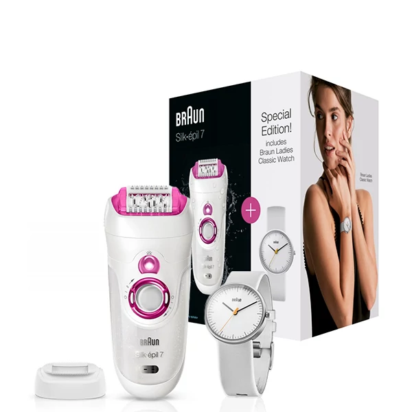 Эпилятор Braun Silk-epil 7 SE 7-521GS + часы ЕС