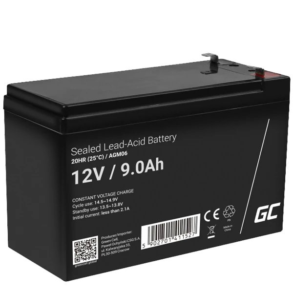 Аккумулятор Green Cell AGM06 VRLA 12V 9Ah ЕС