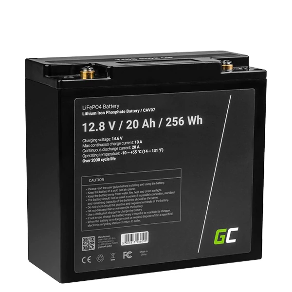 Аккумулятор Green Cell CAV07 LiFePO4 20Ah 12.8V 256Wh ЕС