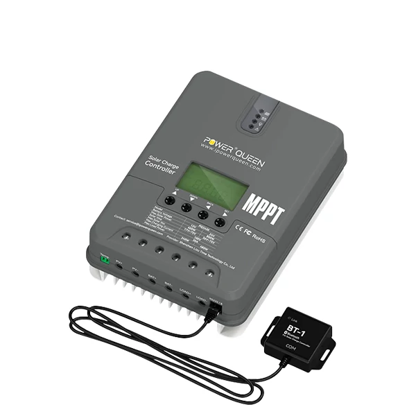 Контроллер MPPT Power Queen 12В/24В 30А Bluetooth заряда солнечных батарей ЕС