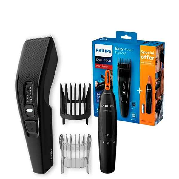 Машинка для стрижки Philips HC3510/85 Hairclipper Series 3000 + Триммер носа ЕС