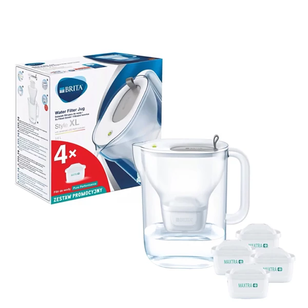 Фильтр-кувшин BRITA Style XL Silver + 4 картриджа Pure Performance ЕС