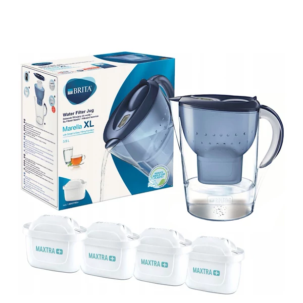 Фильтр-кувшин BRITA Marella XL Blue + 4 картриджа Pure Performance ЕС