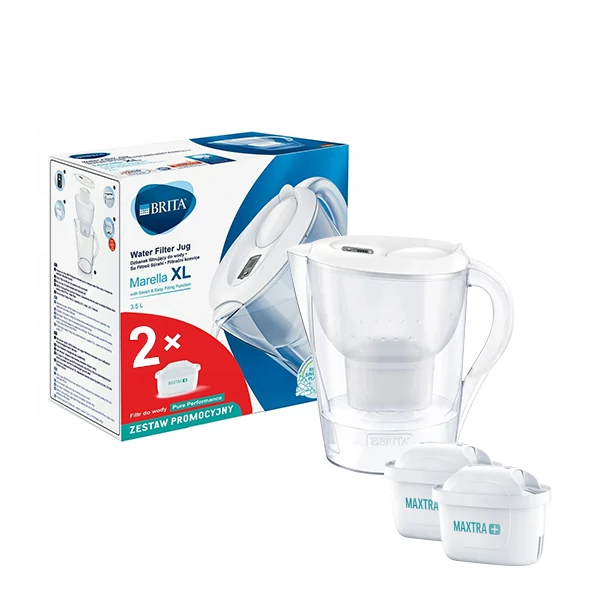 Фильтр-кувшин BRITA Marella XL White + 2 картриджа Pure Performance ЕС