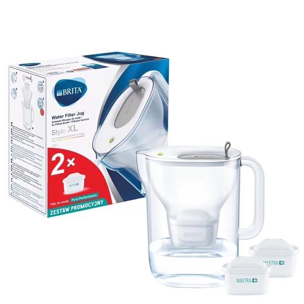 Фильтр-кувшин BRITA Style XL Silver + 2 картриджа Pure Performance ЕС