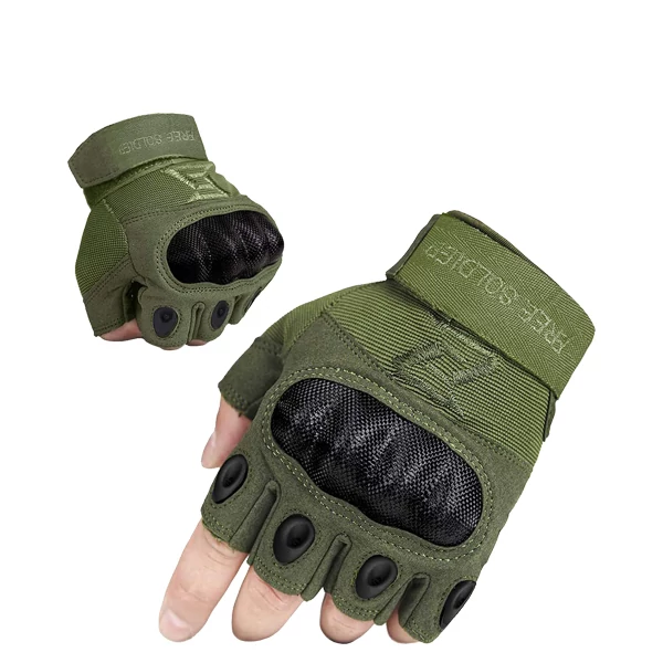 Тактические перчатки Free Soldier Green открытые (L)
