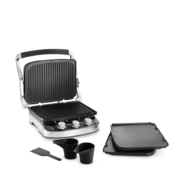 Электрогриль Delonghi CGH 912 Steel BK Прижимной ЕС