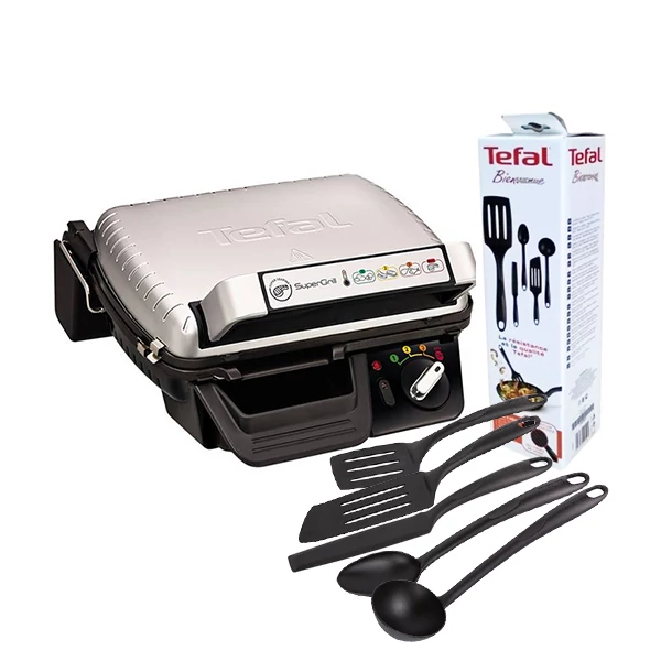 Электрогриль Tefal GC450B32 Supergrill + Кухонный набор Bienvenue (K001A504) ЕС