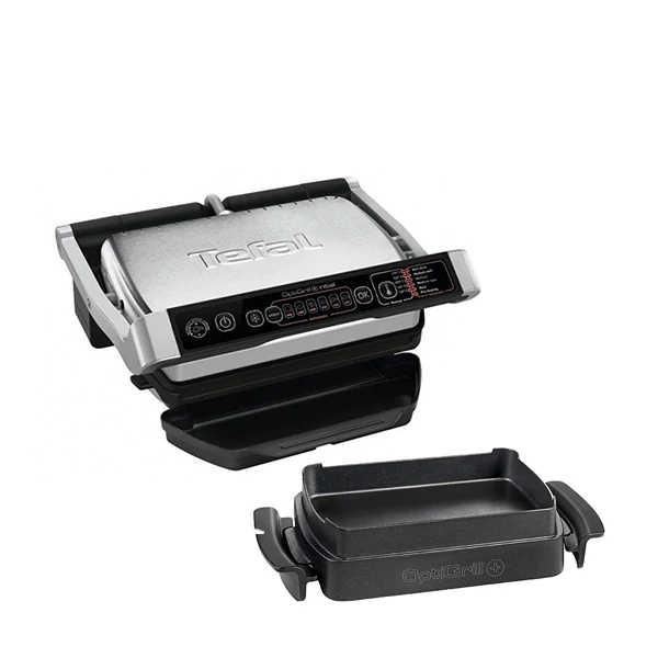 Электрогриль Tefal GC706D34 OptiGrill + Сменная пластина OptiGrill+ XA725870 для запекания ЕС