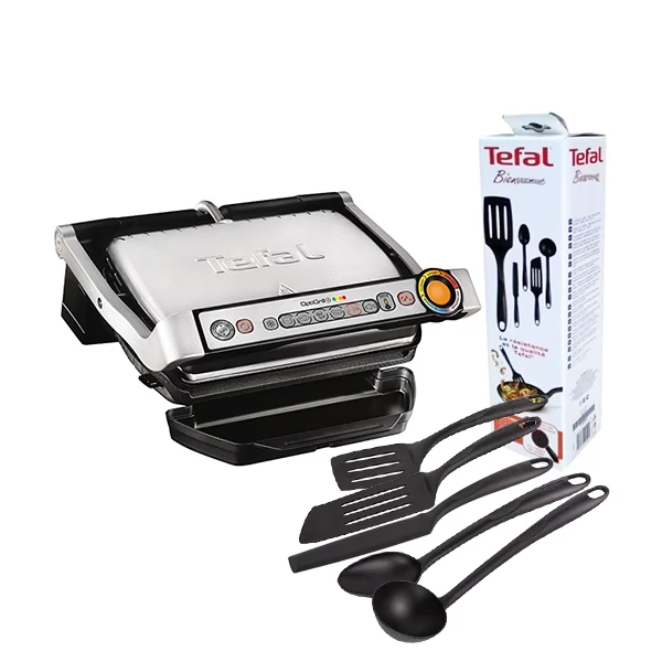 Электрогриль Tefal GC712D OptiGrill + Кухонный набор Bienvenue (K001A504) ЕС