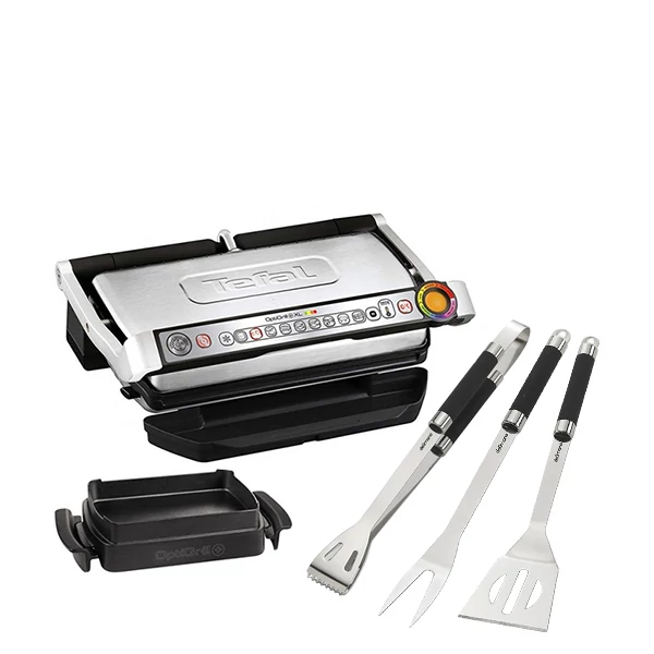 Электрогриль Tefal GC724D12 OptiGrill+ XL + Кухонный набор для гриля Delimano Brava ЕС