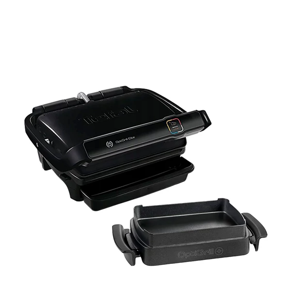 Электрогриль Tefal GC750830 OptiGrill Elite Black + Сменная пластина OptiGrill+ XA725870 для запекания ЕС