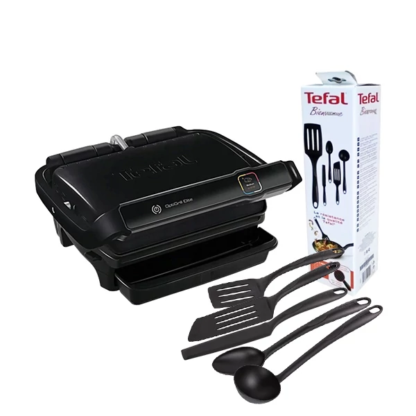 Электрогриль Tefal GC750830 OptiGrill Elite Black + Кухонный набор Bienvenue (K001A504) ЕС