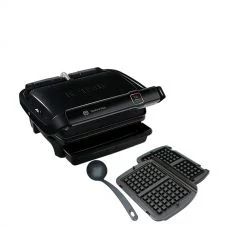 Электрогриль Tefal GC750830 OptiGrill Elite Black + Сменные пластины Optigrill+ XA723812 для вафель ЕС