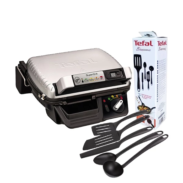 Электрогриль Tefal GC451B12 Super Grill + Кухонный набор Bienvenue (K001A504) ЕС