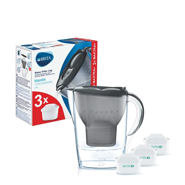 Фильтр-кувшин BRITA Marella Maxtra Black + 3 картриджа Pure Performance ЕС