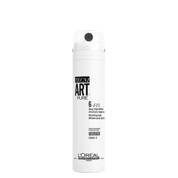 Фиксирующий спрей L'Oreal Professionnel Tecni.Art 6-Fix без запаха с тройным распылением (250 мл)