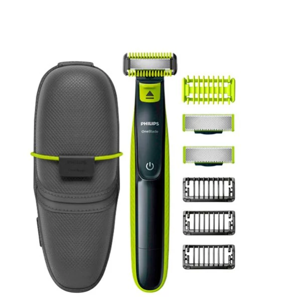 Триммер Philips OneBlade QP2620 Body Kit + Face - 3 насадки + футляр QP100/51 ЕС