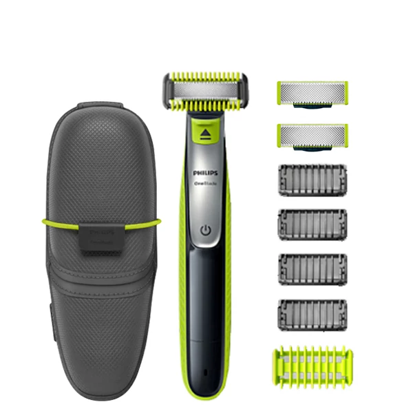 Триммер Philips OneBlade QP2630 Body Kit + Face - 3 насадки + футляр QP100/51 ЕС