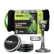 Бритва Gillette Labs with Exfoliating Bar Silver с кремом и футляром (2 сменные кассеты) ЕС