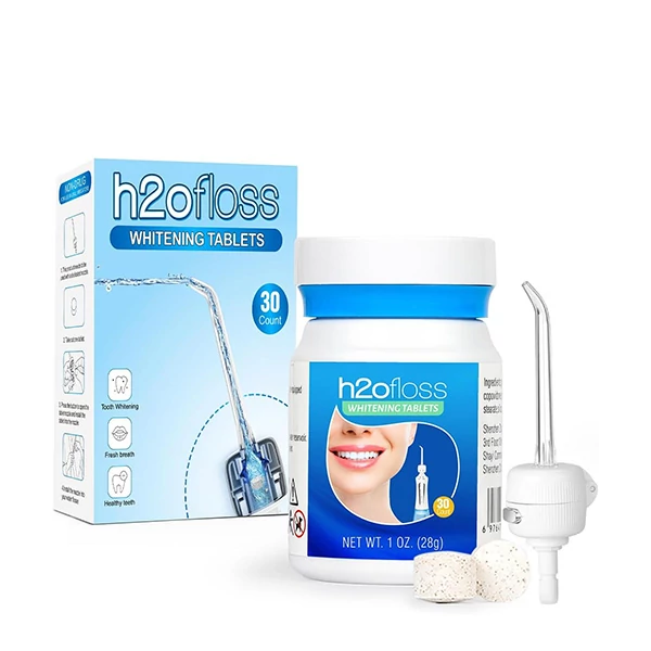 Система отбеливания зубов для ирригатора H2ofloss Whitening Tabletes + Adapter