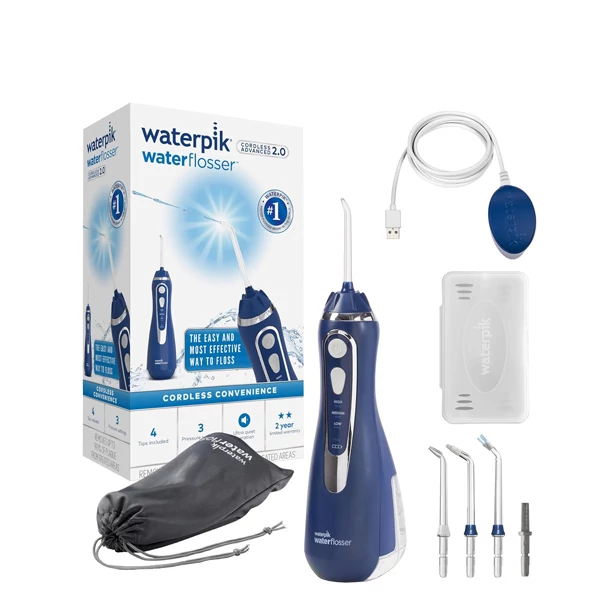 Ирригатор Waterpik WP-583 Cordless Advanced 2.0 Water Flosser Blue Портативный ЕС