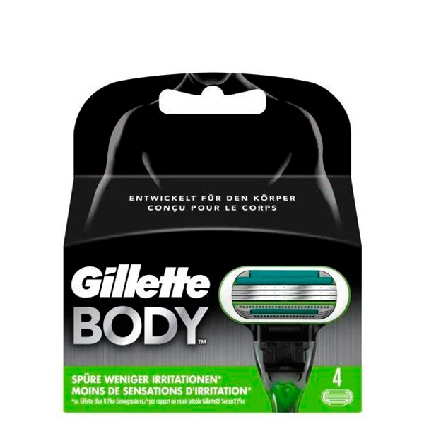 Сменные кассеты (лезвия) Gillette Body 3 (4 шт.) ЕС