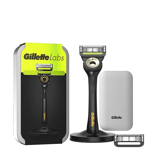 Бритва Gillette Labs with Exfoliating Bar Black с дорожным футляром ЕС