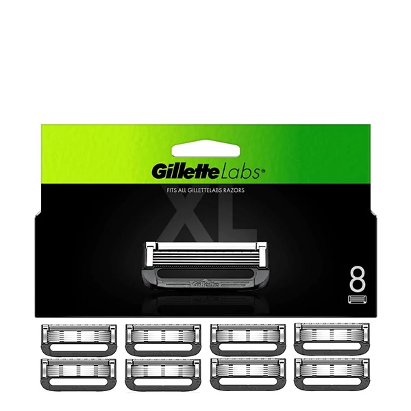 Сменные кассеты (лезвия) Gillette Labs with Exfoliating Bar New (8 шт.) ЕС