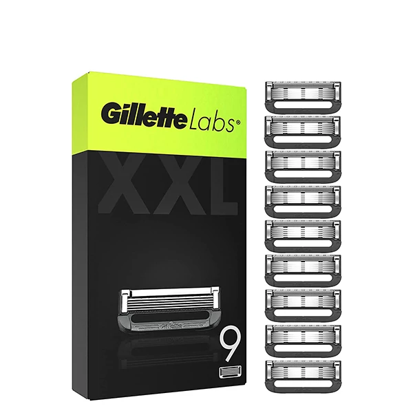 Сменные кассеты (лезвия) Gillette Labs with Exfoliating Bar New (9 шт.) ЕС